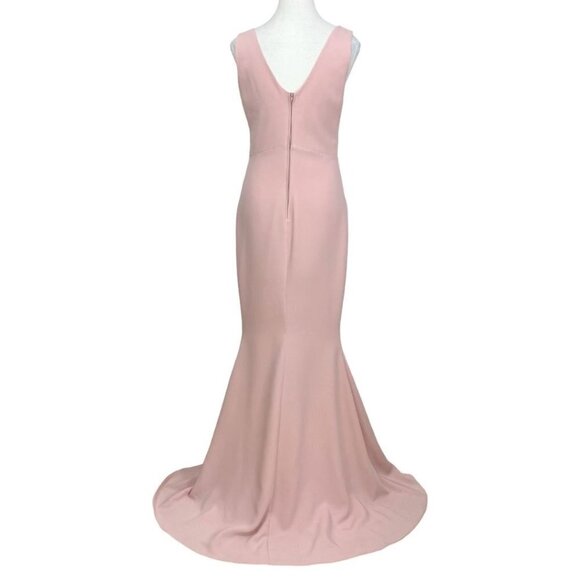 ARTI GOGNA SOFT DUSTY PINK SIDE SLIT SLEEVELESS MARIA GOWN - L - Picture 3 of 7